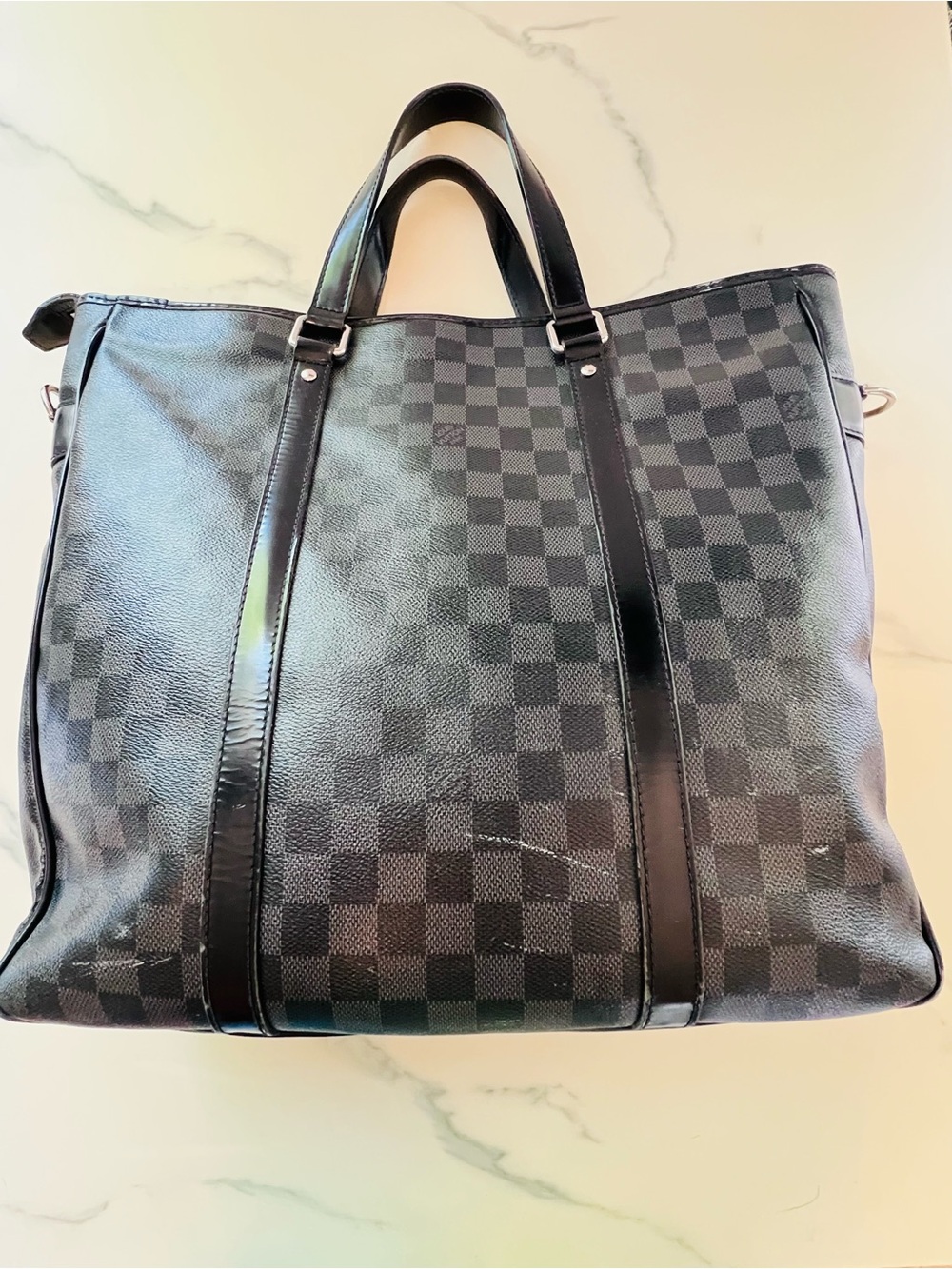 Authentic Louis Vuitton Tadao PM Damier Graphic Canvas Tote Bag Business Bag - Picture 15 of 16